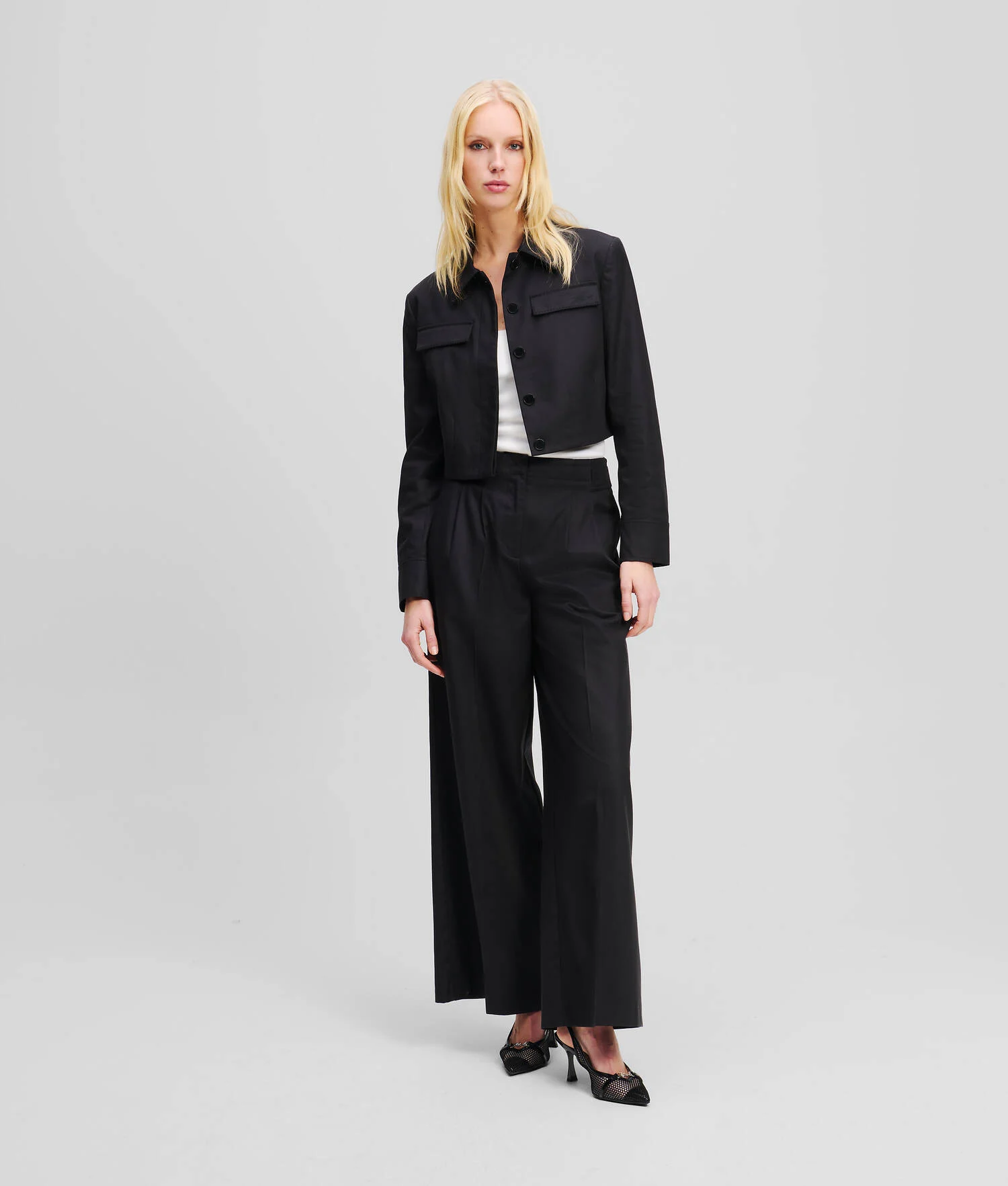 VESTE BLOUSON COURTE - Noir