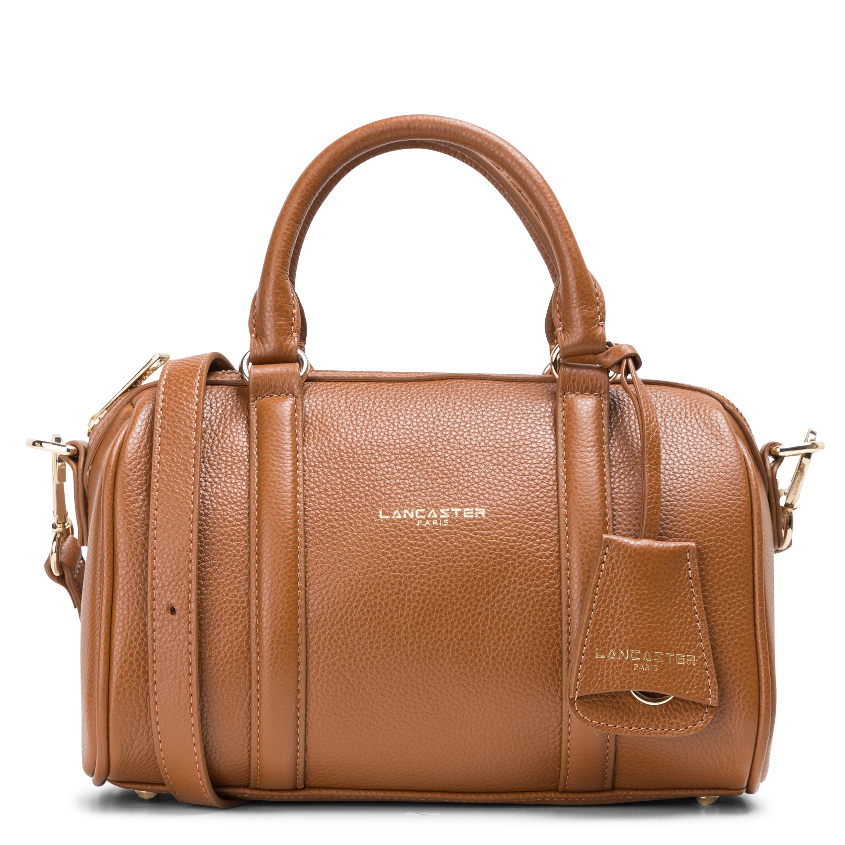 MILANO ANA - Sac polochon en cuir grainé| Marron