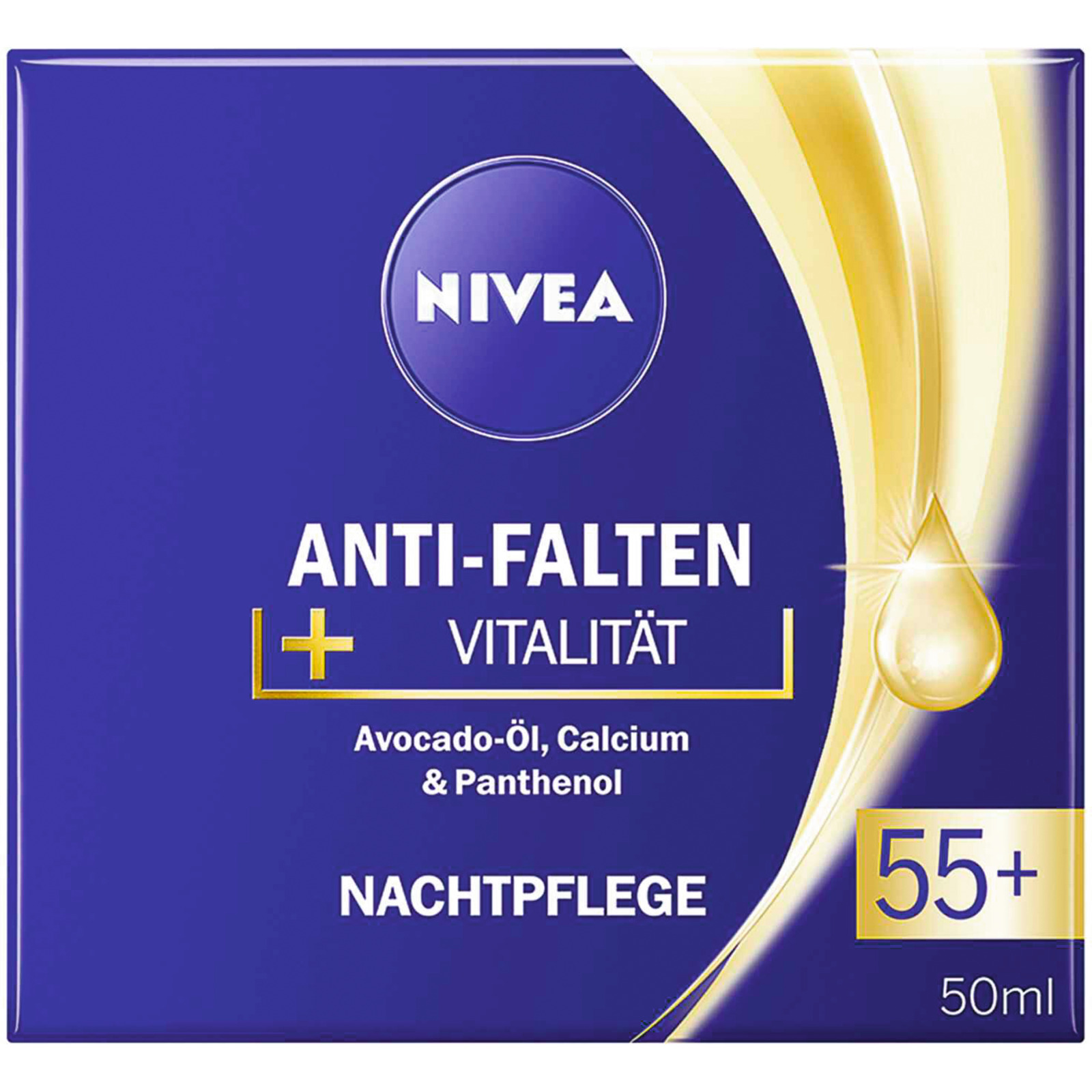 Nivea Anti-Falten + Vitalität Nachtpflege 55+ 50 ml