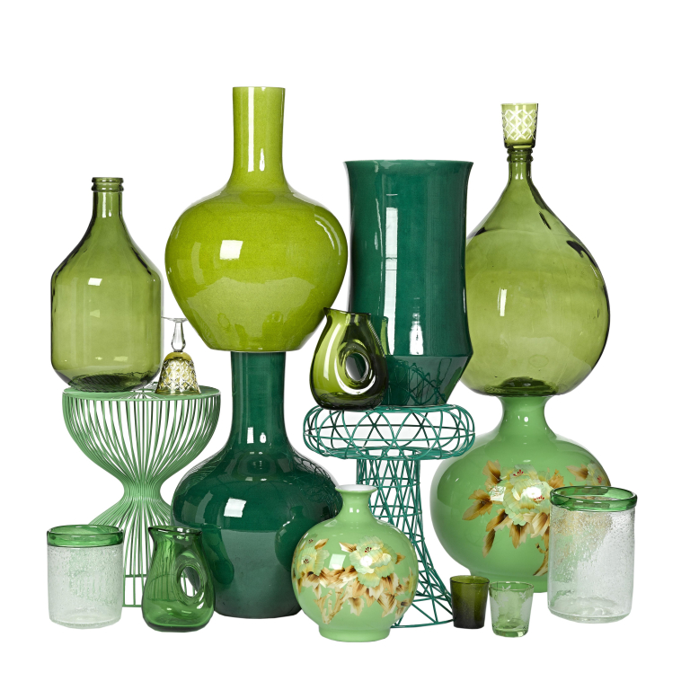 POLSPOTTEN Jug With Hole karaf 0,85L moss green