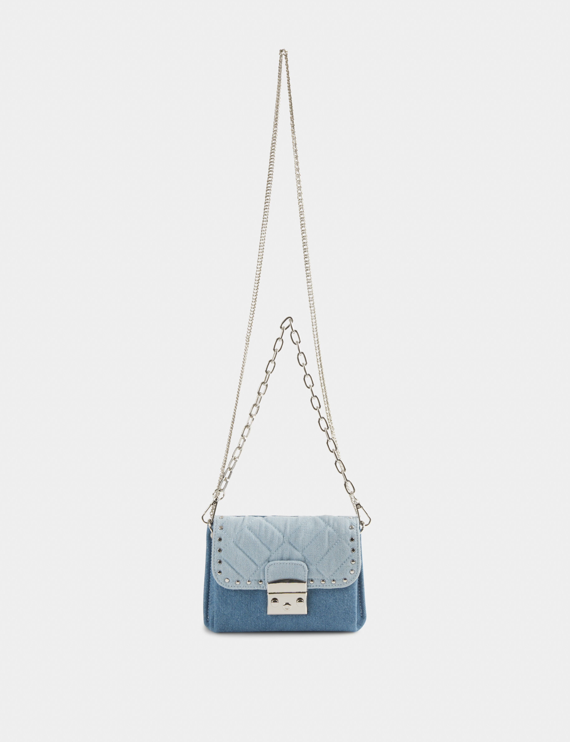 Sac pochette en jean avec clous jean femme - jean