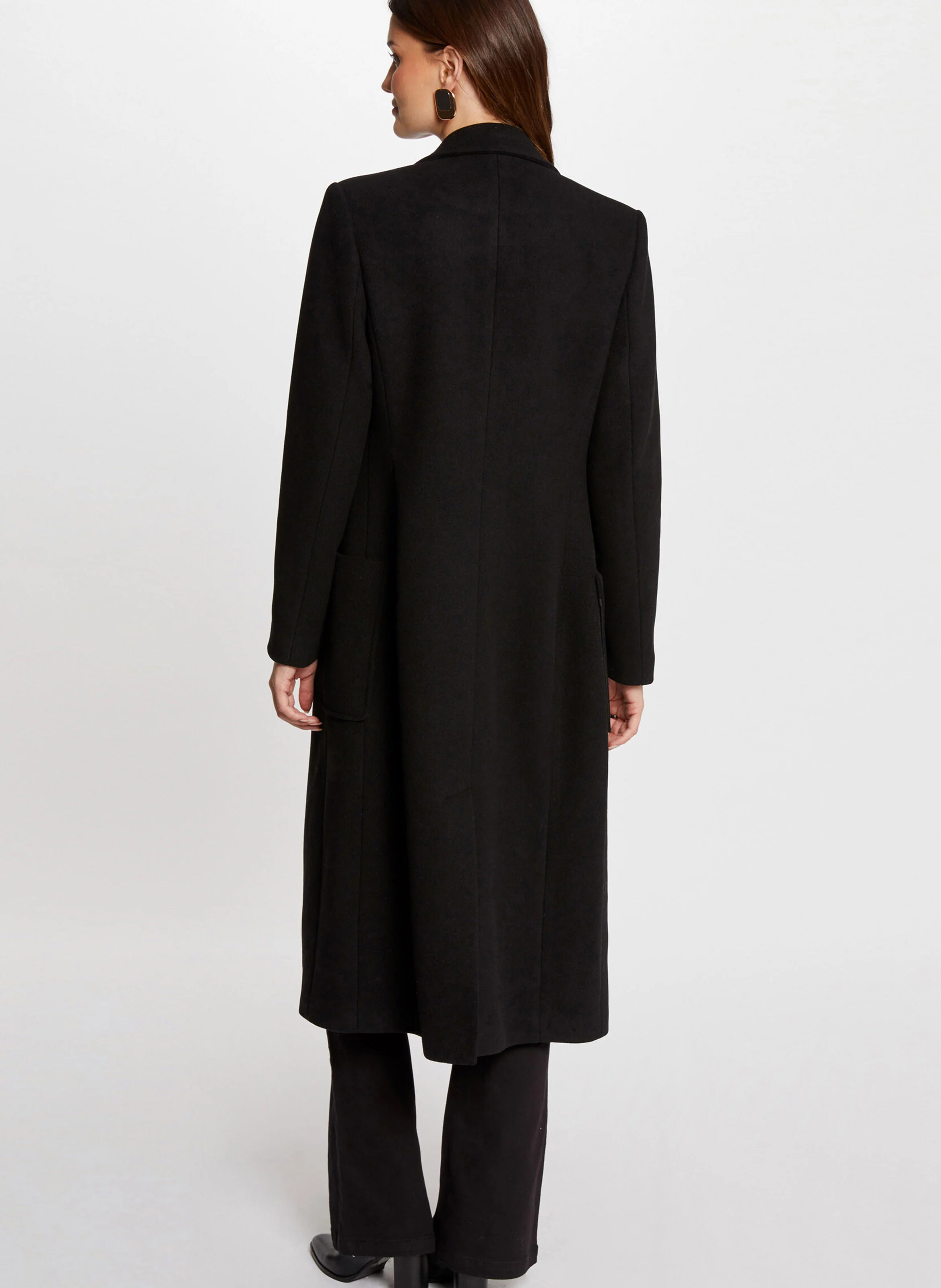 GMIDI - Manteau col tailleur| Noir