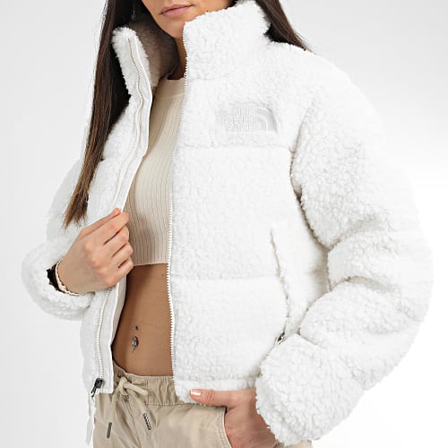 Veste Fourrure Femme Nuptse A7WSK Blanc