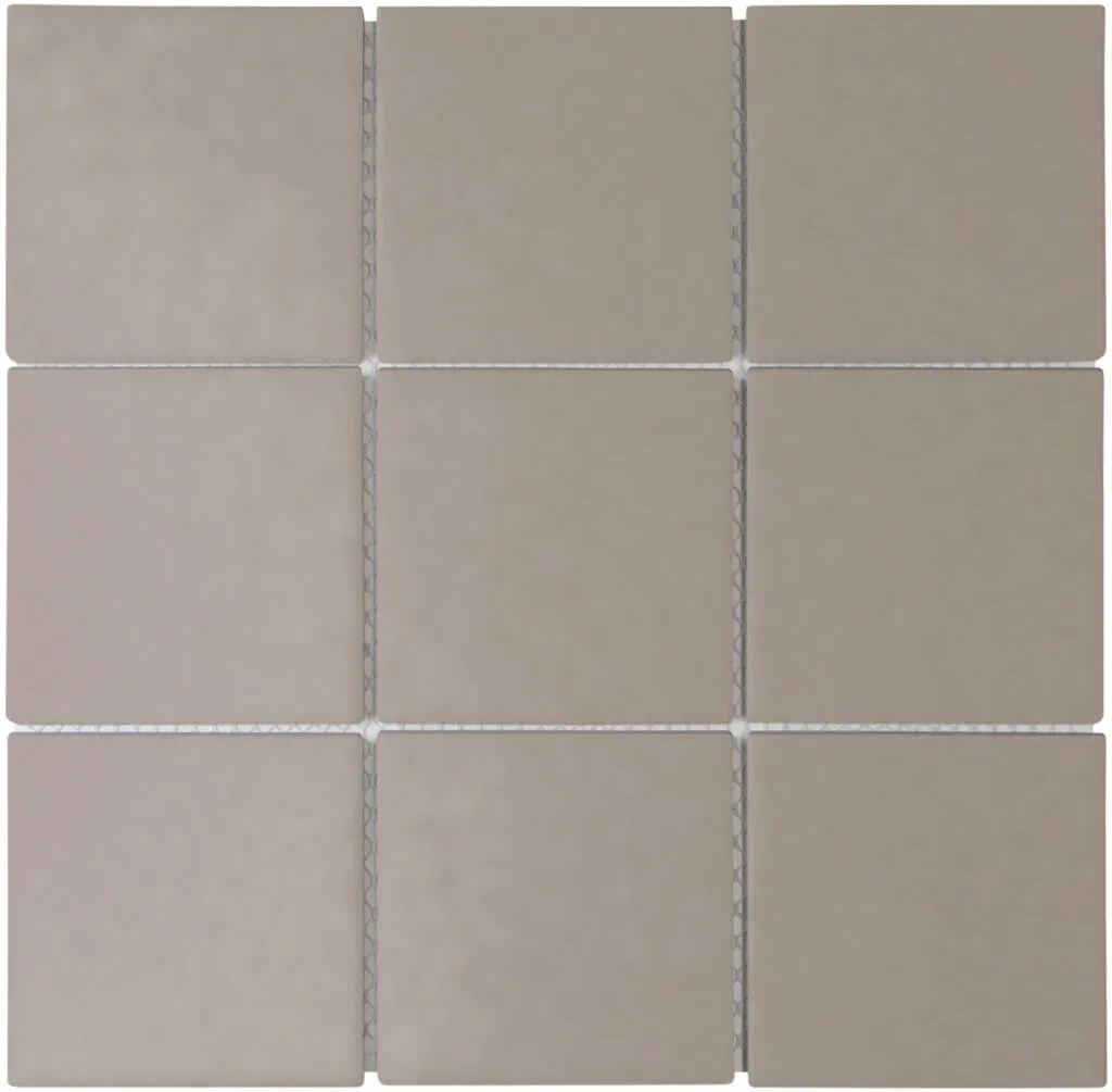 The Mosaic Factory London vierkante mozaïek tegels 95x95 grijs mat
