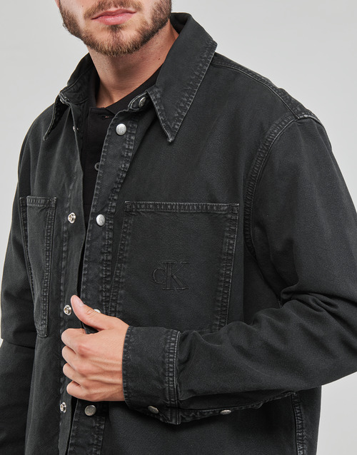 Calvin Klein Jeans - CANVAS RELAXED LINEAR SHIRT - Noir