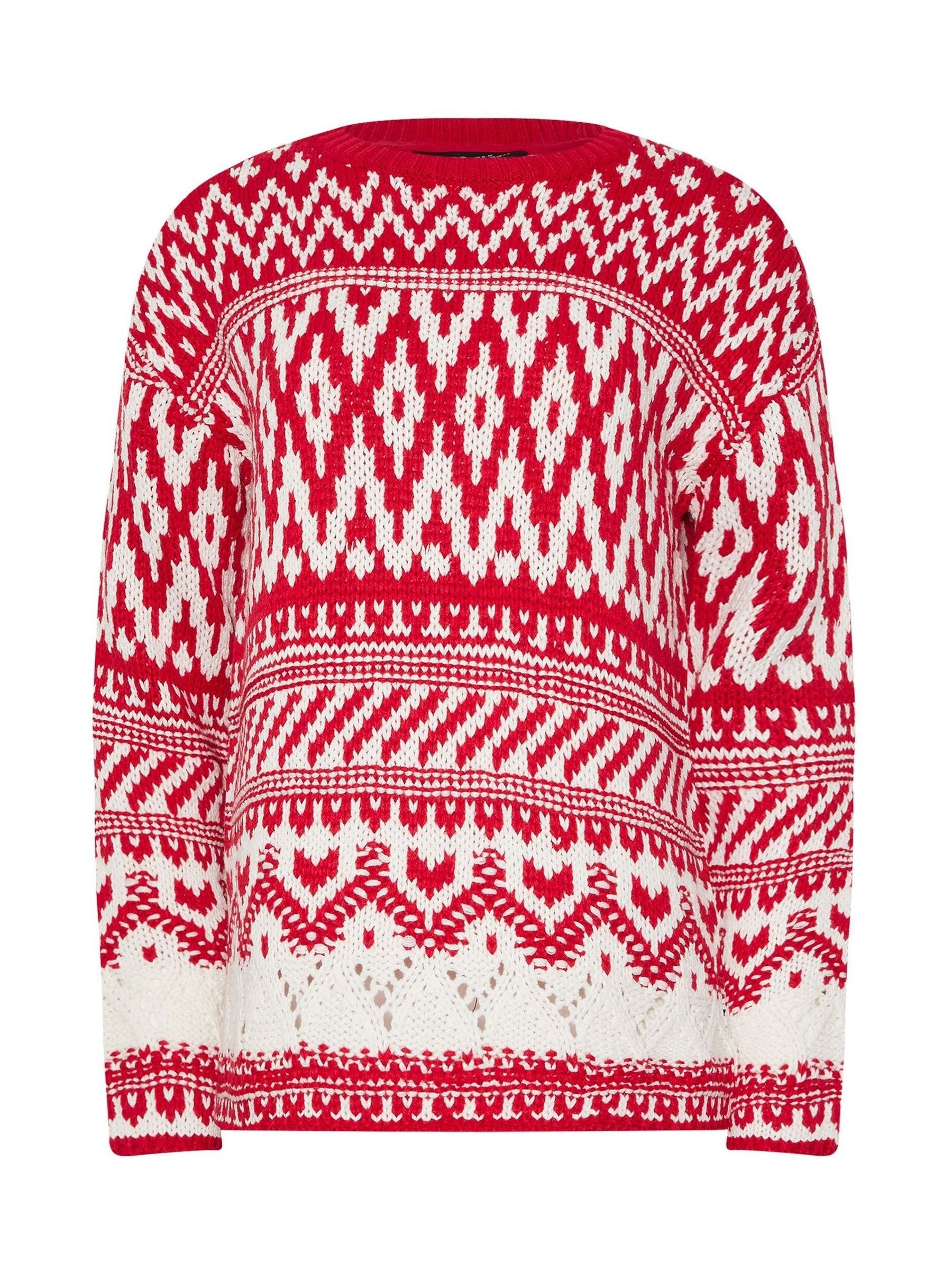 Rood - Long Tall Sally - Trui met fairislemotief