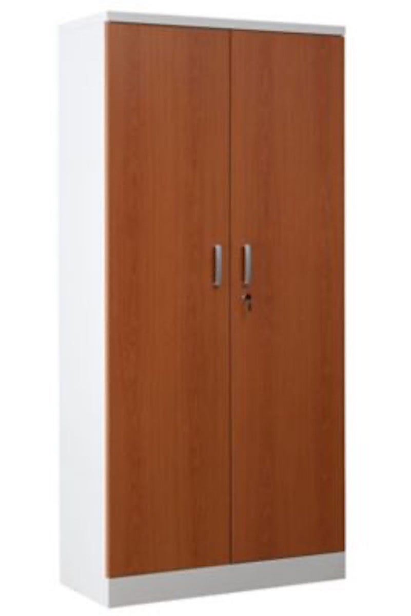PROREGAL Beetle archiefkast met 4 legplanken, afmetingen (H x B x D): 195 x 92 x 42 cm, wit & elzenhout