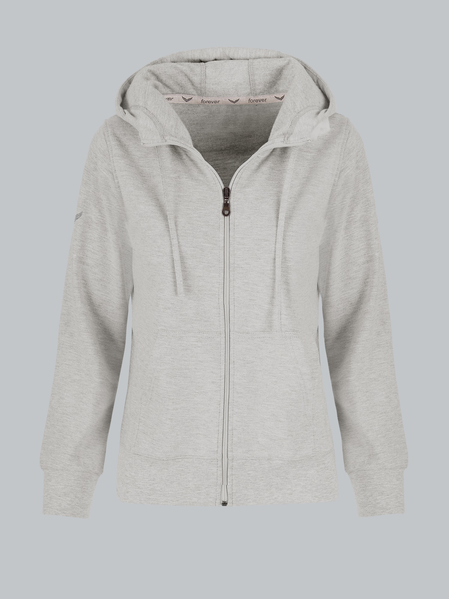 Kapuzenjacke Grau-melange