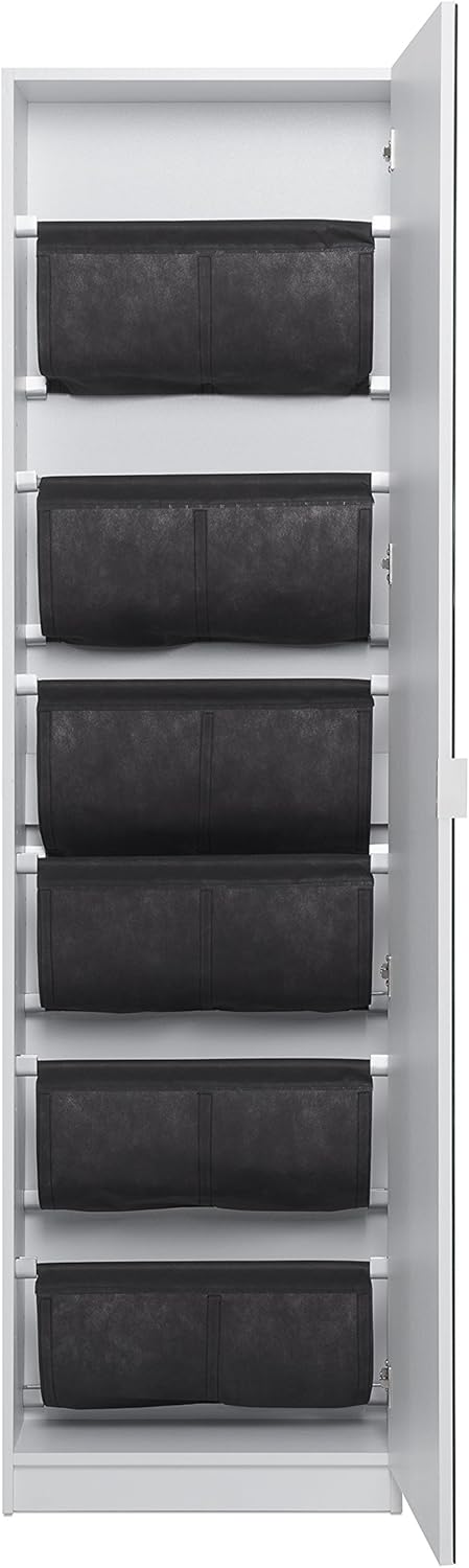 Intertrade Zora, Schuhschrank, Holzdekor, weiß, 50 x 20 x 180 cm