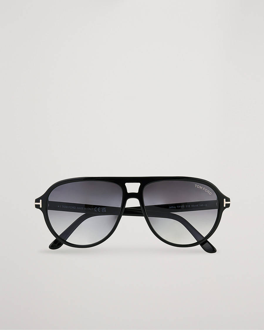 Tom Ford Jeffrey Sunglasses Shiny Black/Gradient Smoke