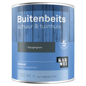 KARWEI buitenbeits schuur & tuinhuis dekkend rijtuigengroen 750 ml