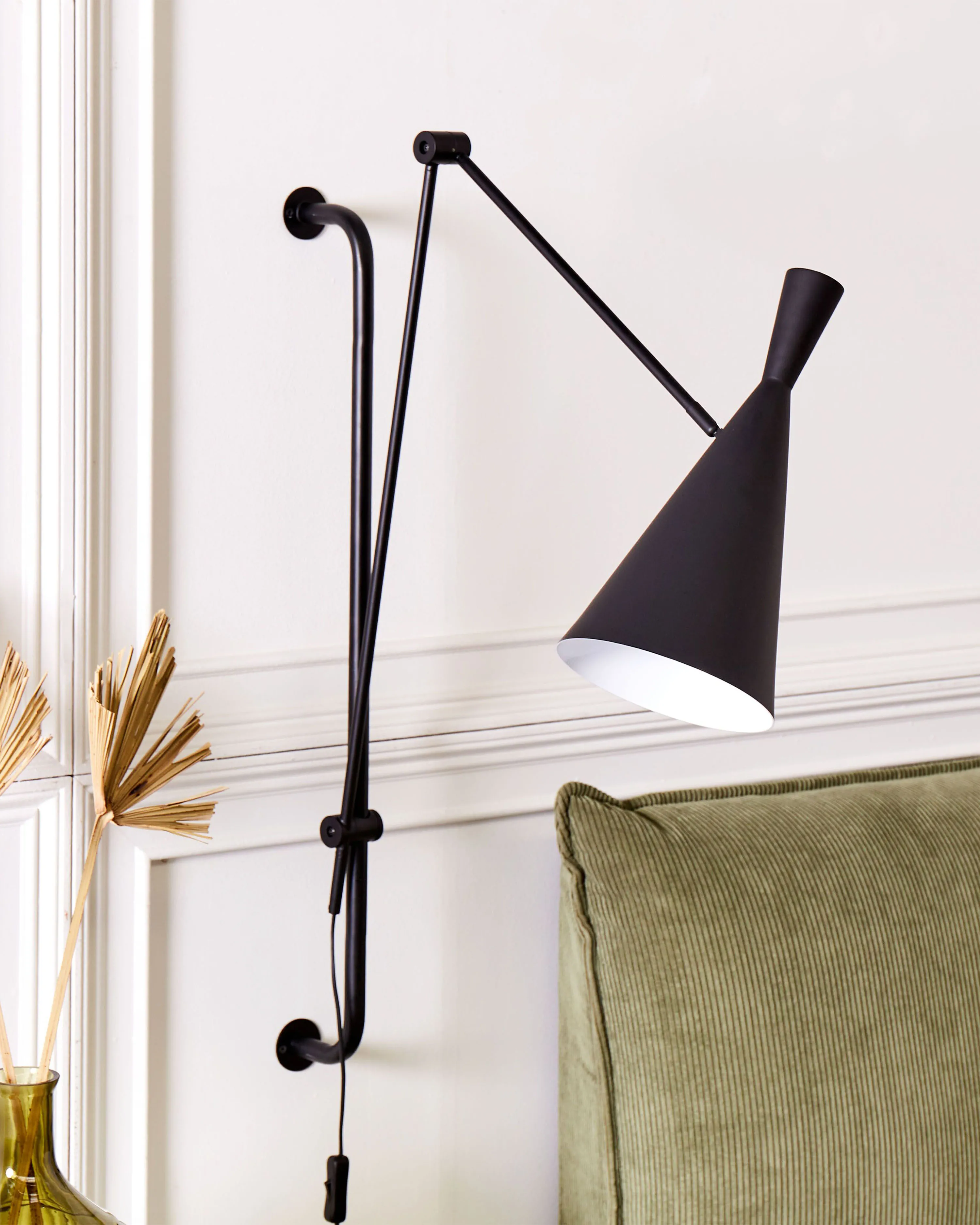 Wandlamp MARISA verstelbaar Metaal Zwart