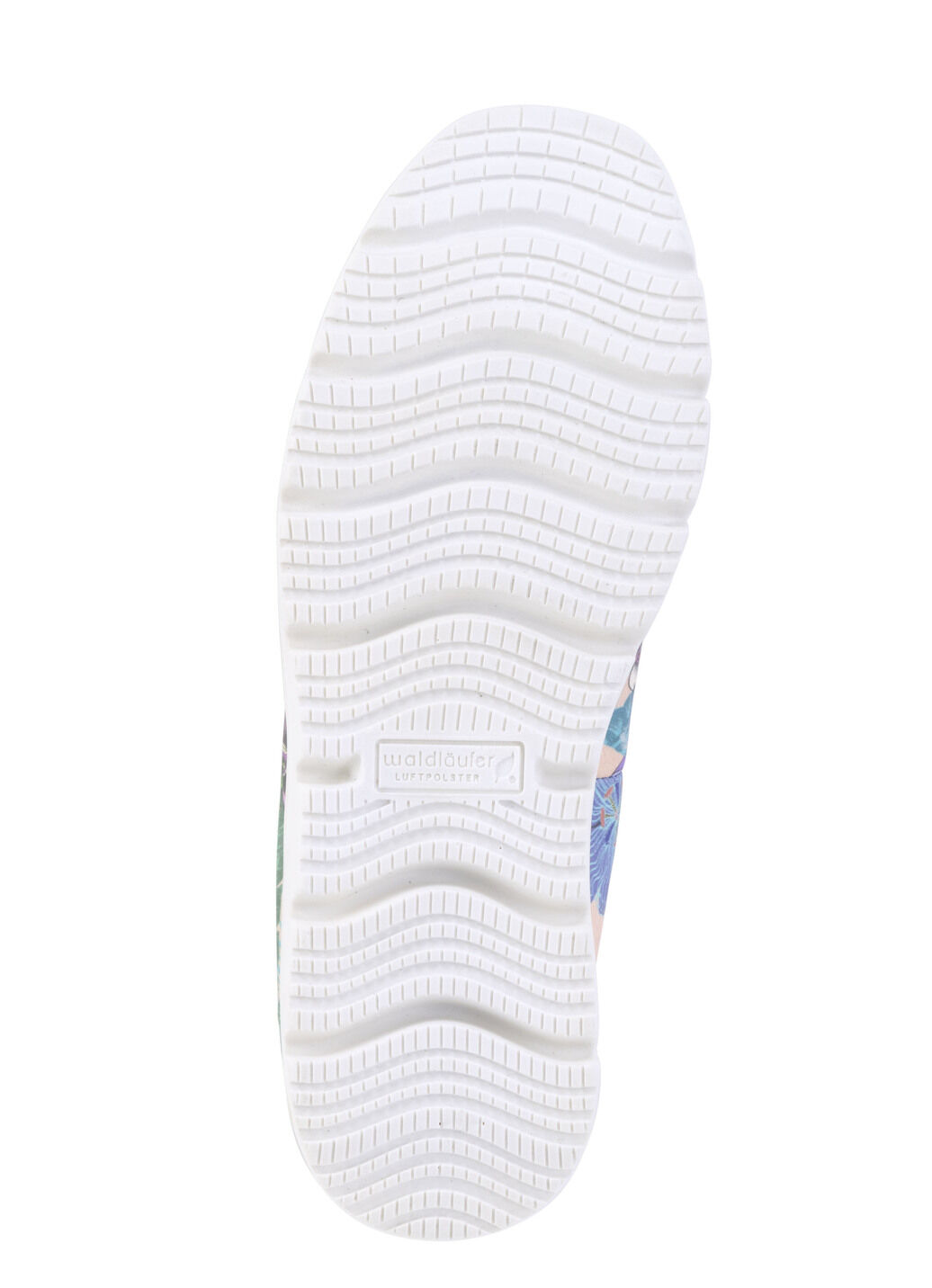 Waldläufer Slipper aus beschichtetem, floral bedrucktem Textilmaterial