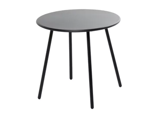 Ensemble de 2 fauteuils + 1 table basse gris foncé RETE