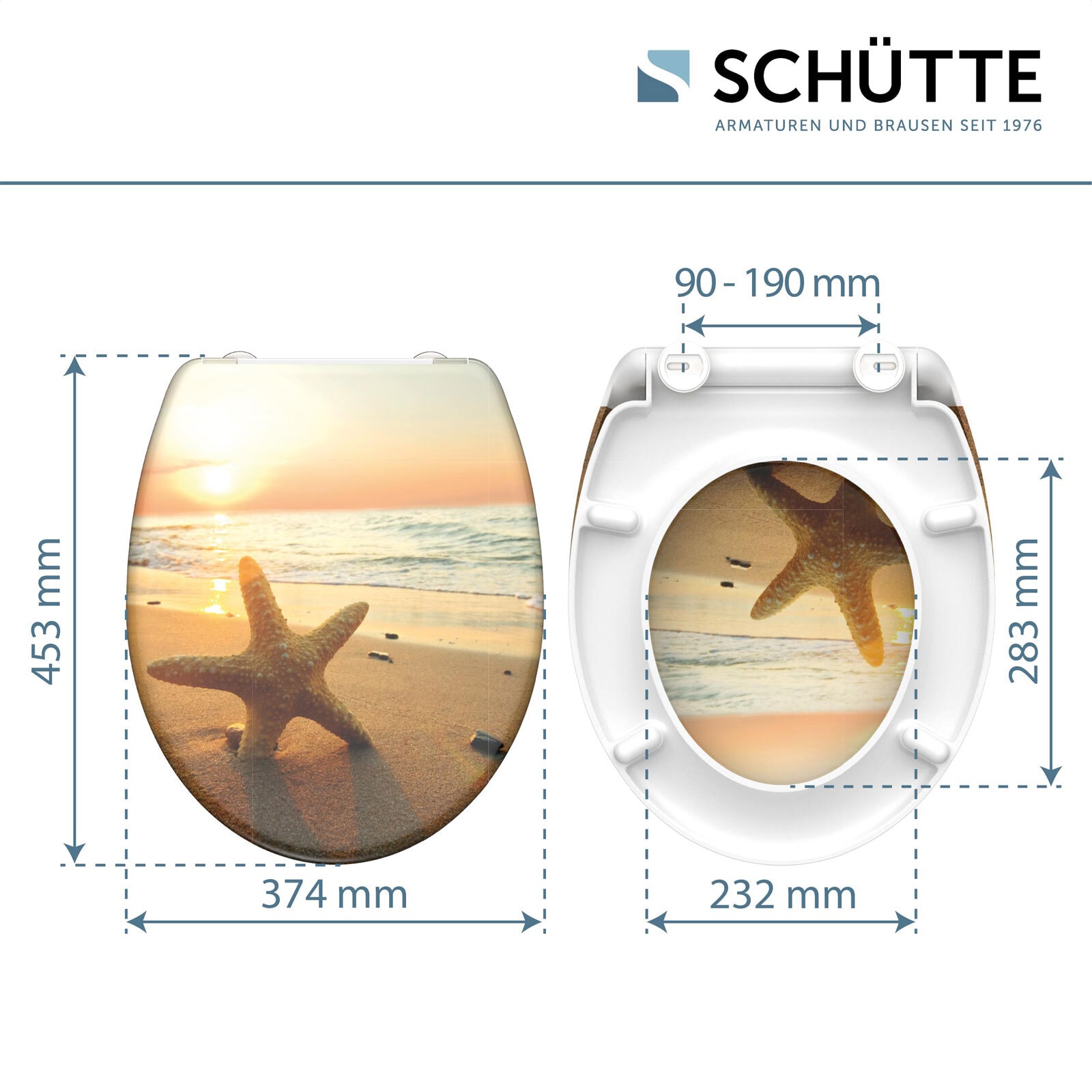 SCHÜTTE Duroplast WC-Sitz Sea Star