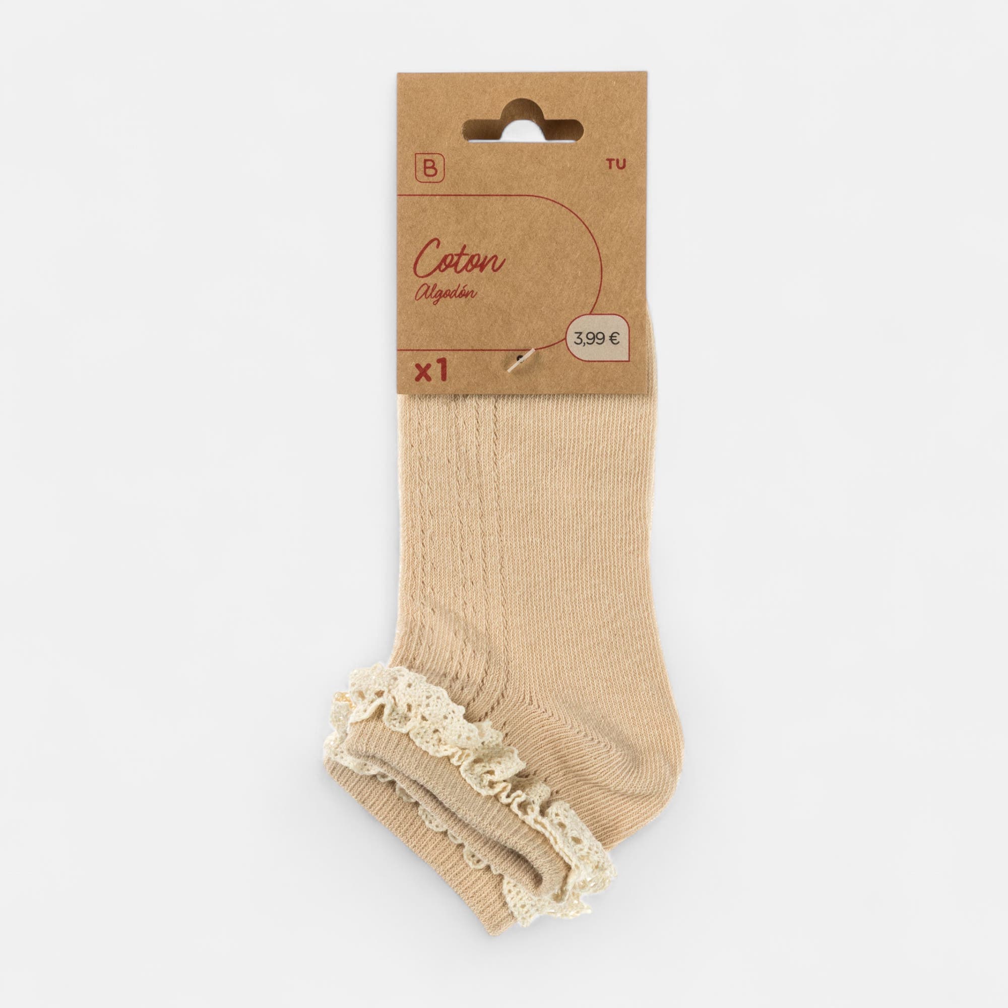 Chaussettes Femme beige
