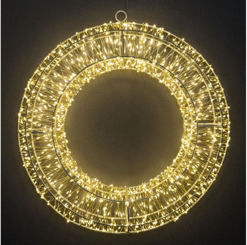 Brilagi - LED Buiten Kerstkrans - 6W - IP44 - 1440 LED's - Warm Wit