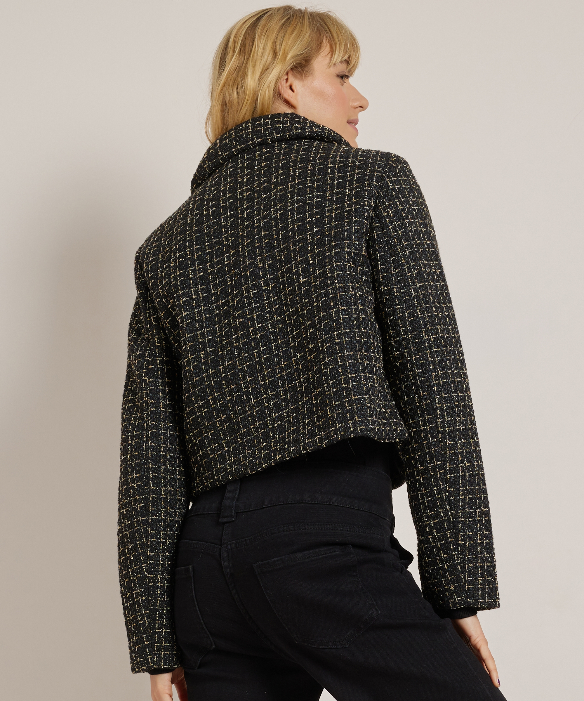 kort tweed jasje