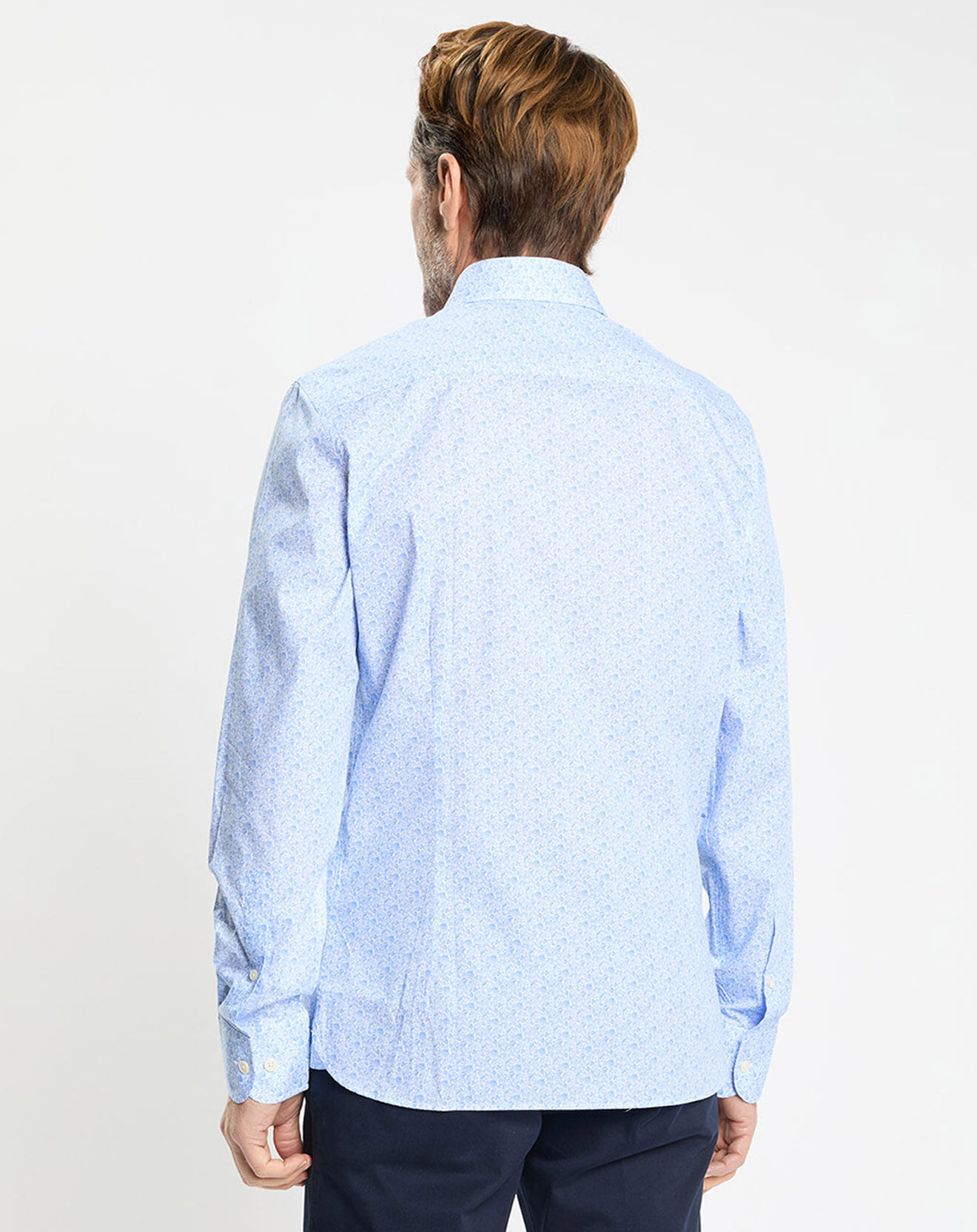 Hackett London Chemise Slim Fit à imprimé coquillage bleu ciel
