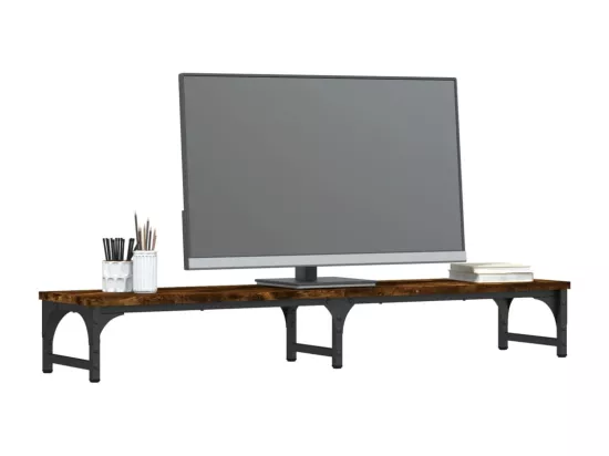 Support de moniteur chêne fumé 105x23x15,5 cm bois d'ingénierie