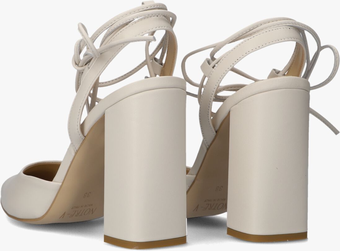 witte notre-v sandalen met hak 27105