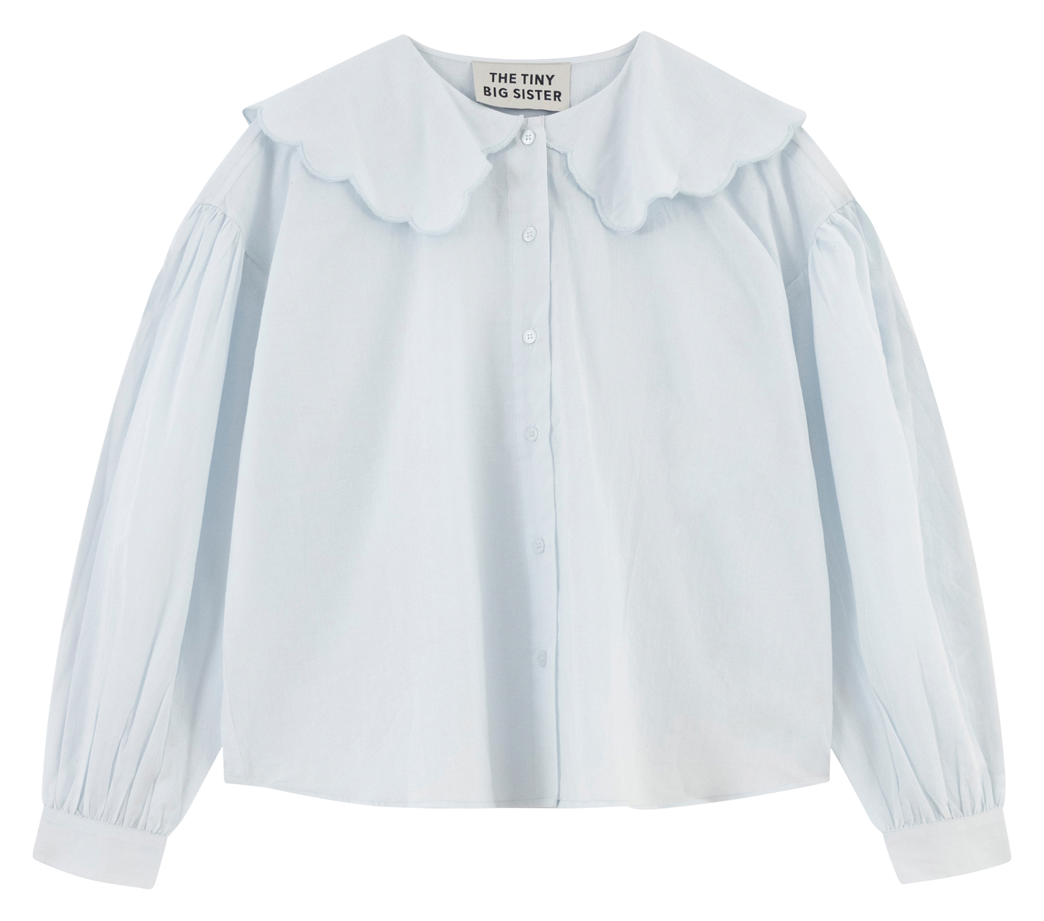Chemise droite en coton | Bleu