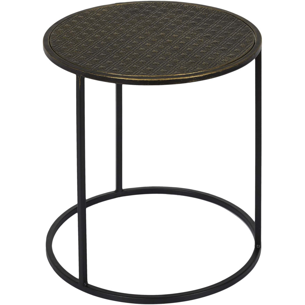 Tables gigognes en métal martelé mirage (lot de 2)