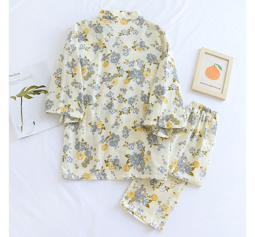 Somnus - Pyjamaset met bloemenprint