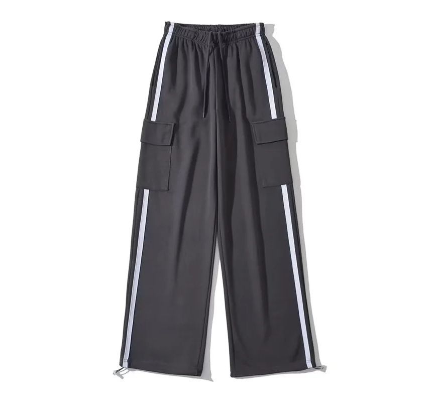 Reknovine - High Rise gestreepte rechte joggingbroek