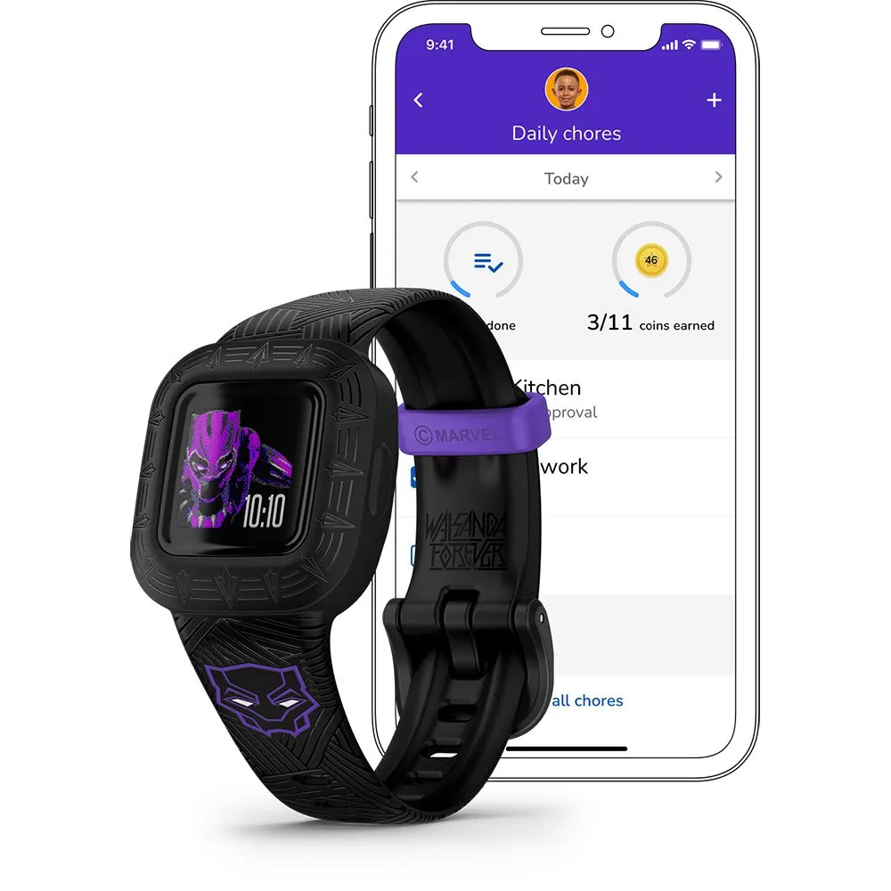 Pulseira de fitness Garmin Vivofit 3 Junior Black Panther