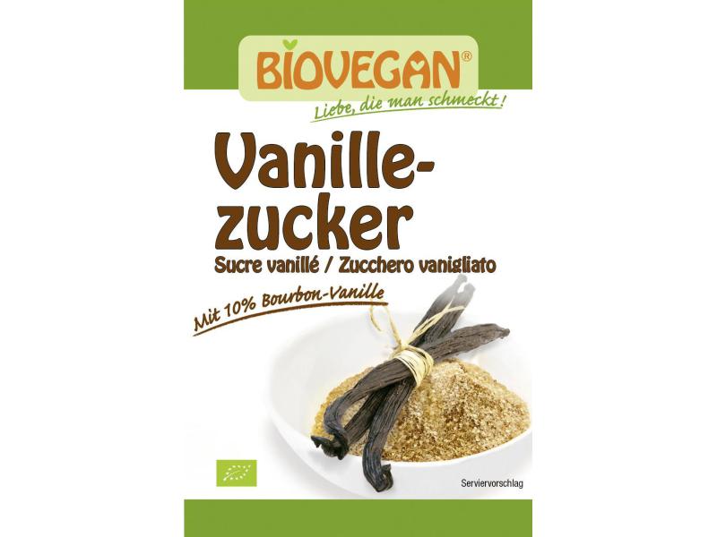 Biovegan Vanille Zucker 8 g Bio Vanillezucker mit 10% Bourbon Vanille