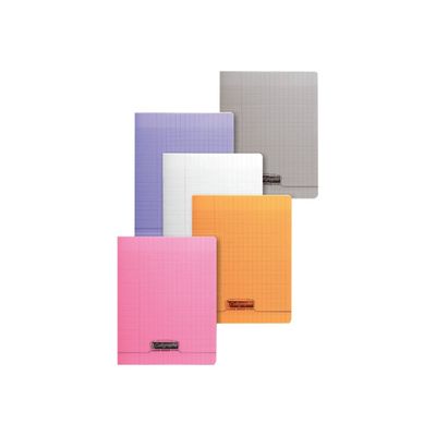 Calligraphe 8000 - Cahier polypro 17 x 22 cm - 96 pages - grands carreaux (Seyes) - disponible dans différentes couleurs