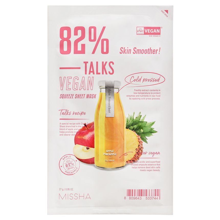 MISSHA - Talks Vegan Squeeze Sheet Mask - 7 soorten
