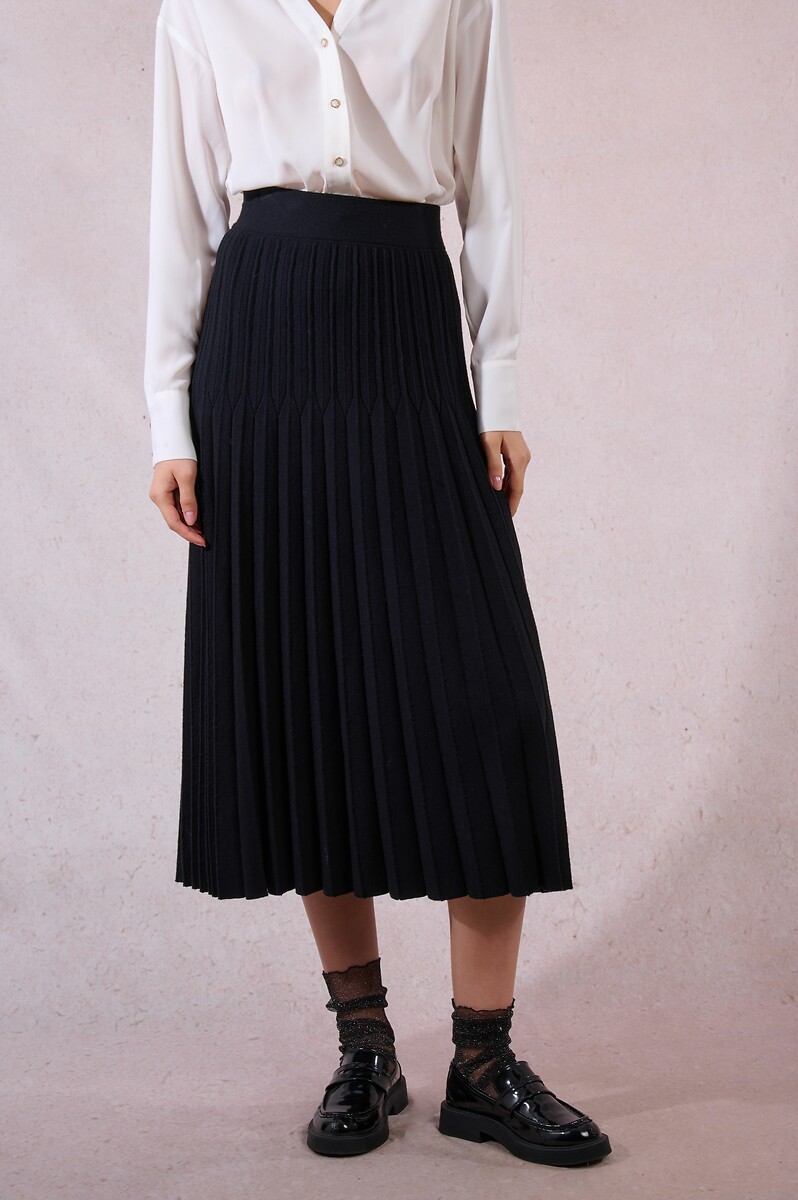 MOLLY BRACKEN<br>Saia midi plissada em jérsei