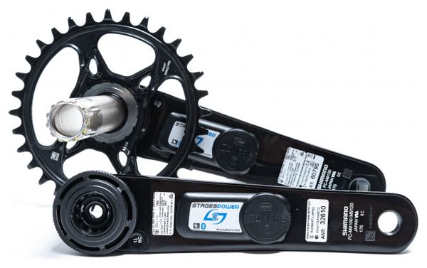 Pédalier Capteur de Puissance Stages Cycling Stages Power LR Shimano XTR R9120 Noir (Sans Plateau) - Produit Reconditionné