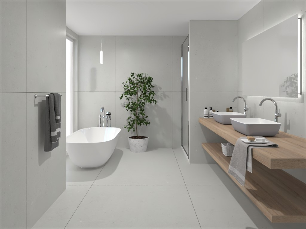 Navale Elio vloertegel 80x80cm wit gerectificeerd