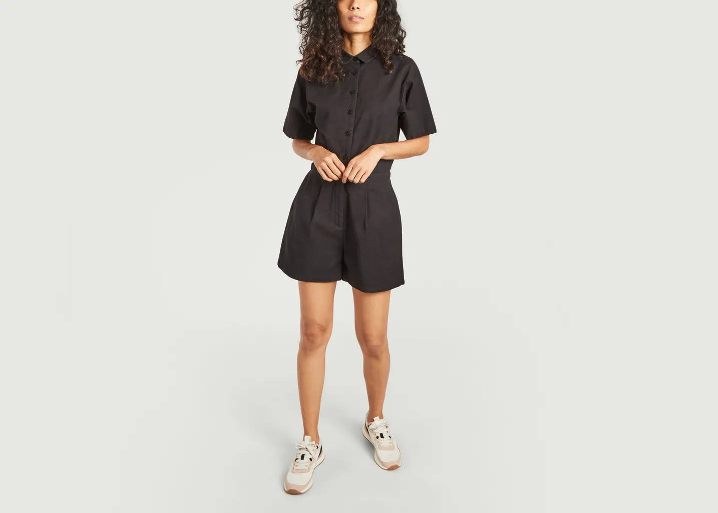 Combinaison-short Agata en coton biologique Thinking Mu