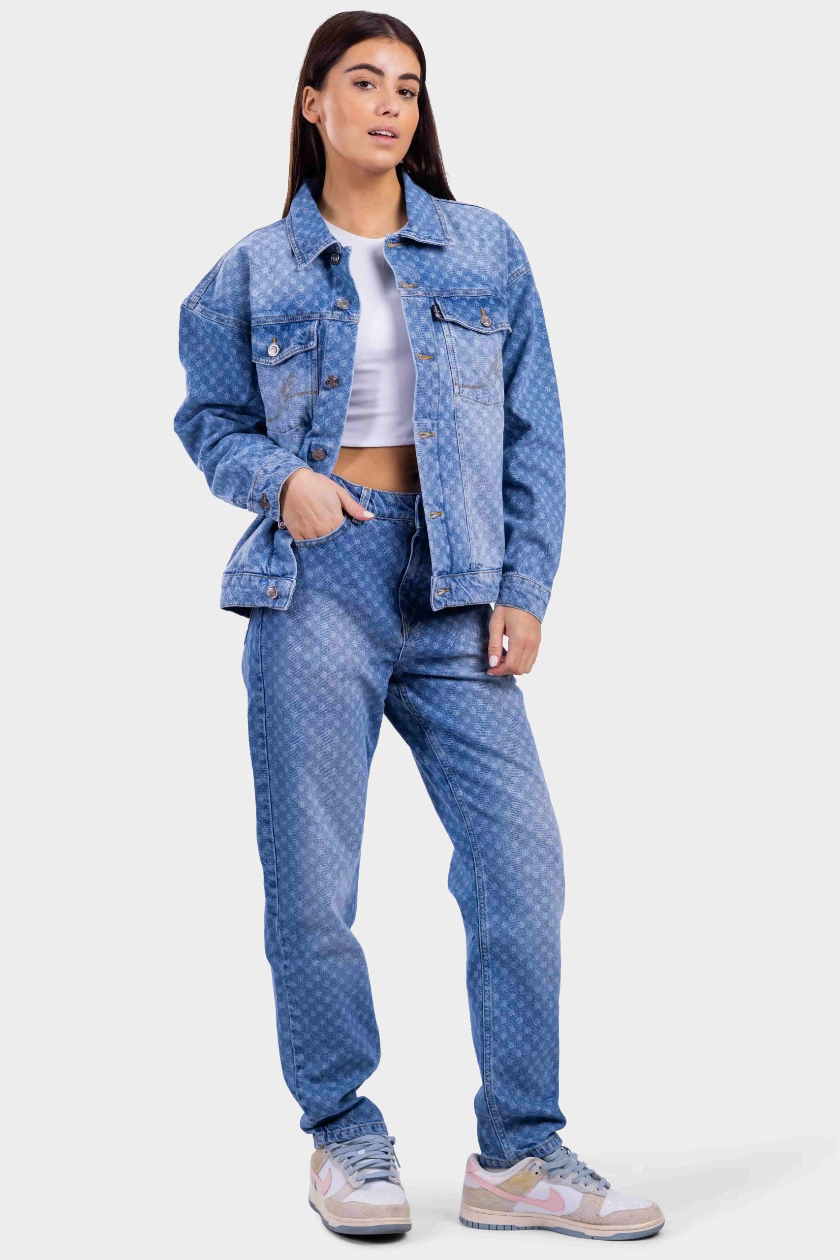 Malelions Motif Crop Top Dames Wit
