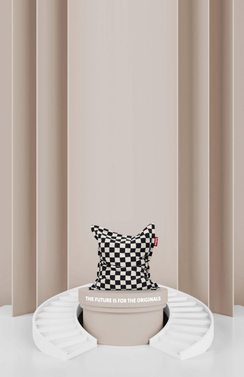 Fatboy Original Slim Teddy zitzak chess Almond Creme