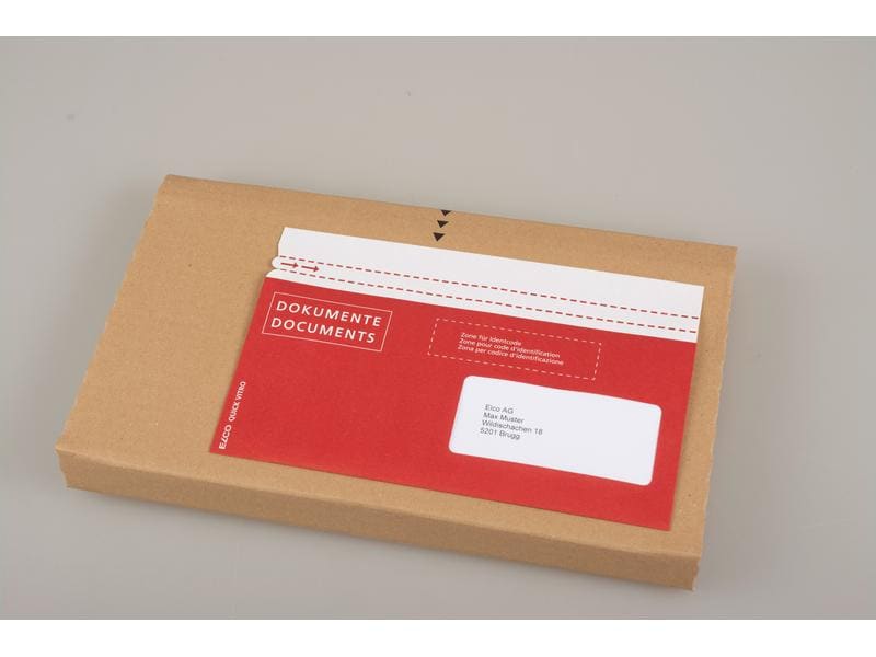 ELCO Dokumententasche aus Papier C5/6 Fenster rechts, 250 S Umweltfreundliche Dokumententaschen