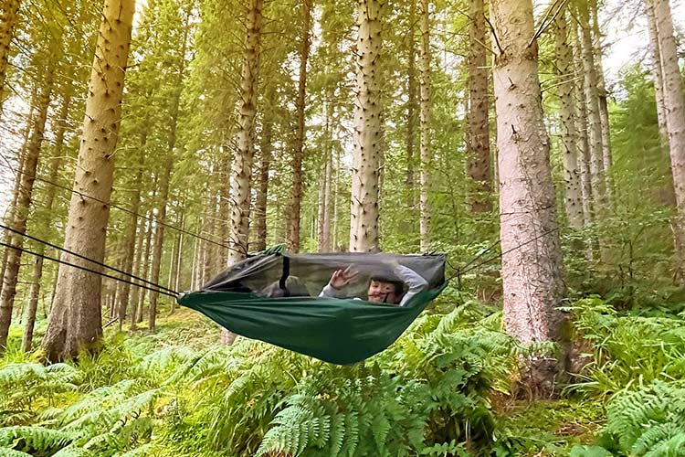 DD Hammocks Junior Frontline Hammock<br>Komplett hengekøye med myggnett og opphengstau!
