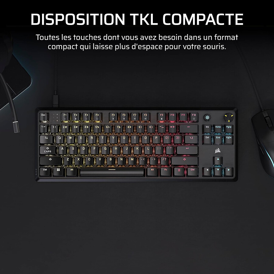 Corsair K70 Core TKL RGB - Corsair MLX Red v2