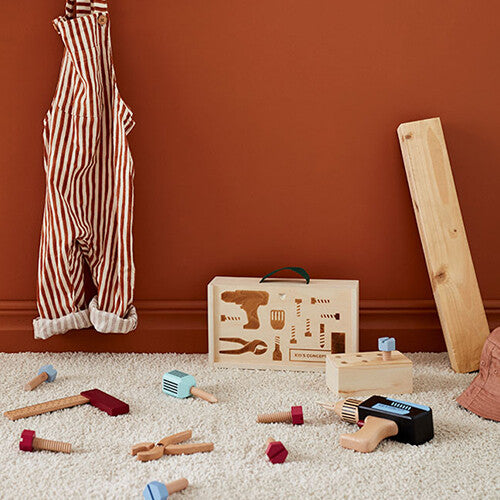 Kids concept houten gereedschapskoffer kids hub