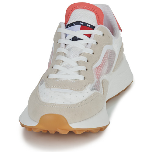 Tommy Jeans - TJW TRANSLUCENT RUNNER - Blanc / Beige / Rose