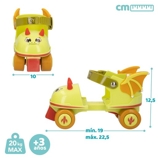 Kit de Patins de Rodas Dragon com 4 Rodas, Tamanhos 24-30 K3yriders