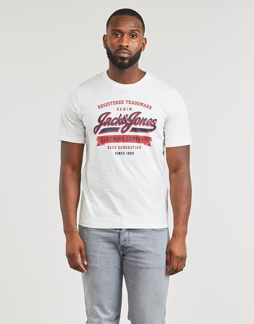 Jack & Jones - JJELOGO TEE SS O-NECK 2 COL SS24 SN - Blanc