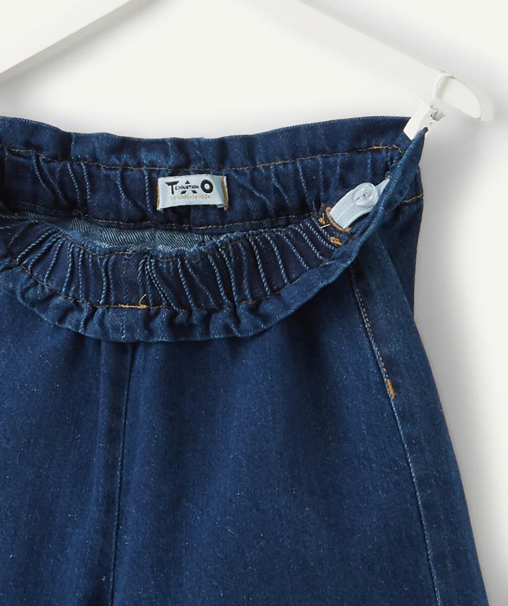 LA JUPE CULOTTE ÉVOLUTIVE DENIM EN COTON ET CHANVRE