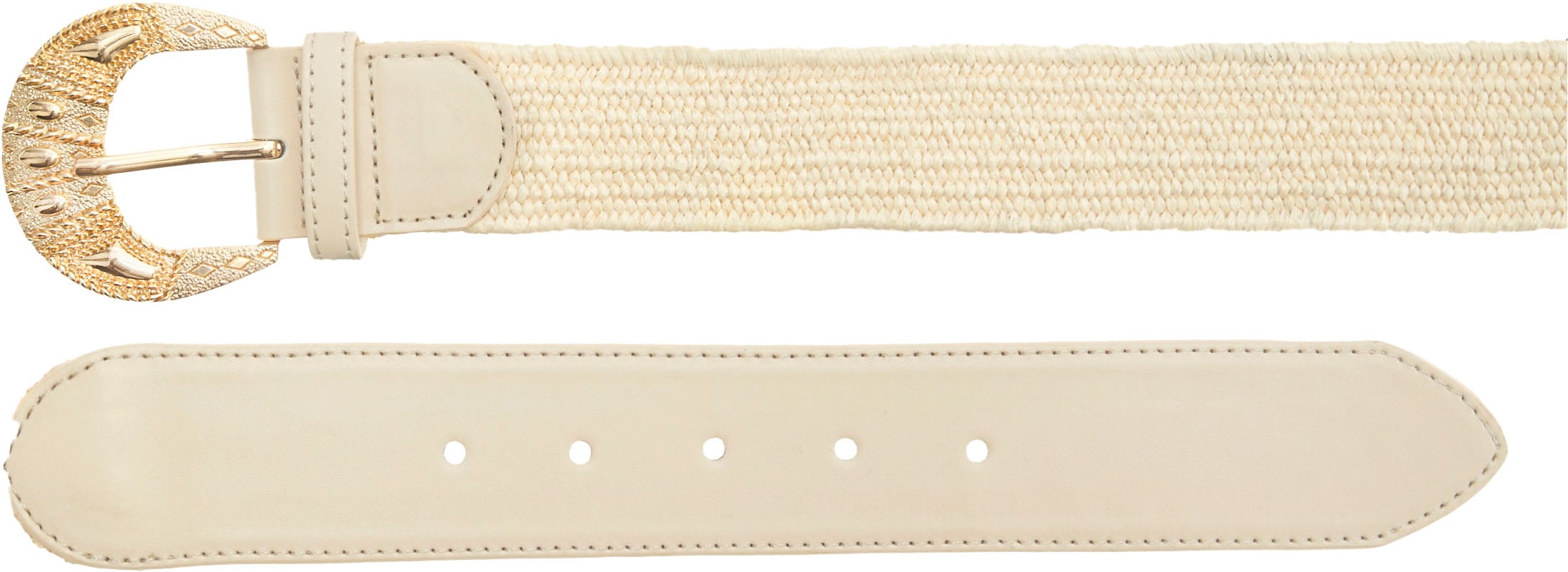 LASCANA Taillengürtel »Stretchgürtel«, Schmuckgürtel, Gürtel für Kleid & Overall, Bast-Optik