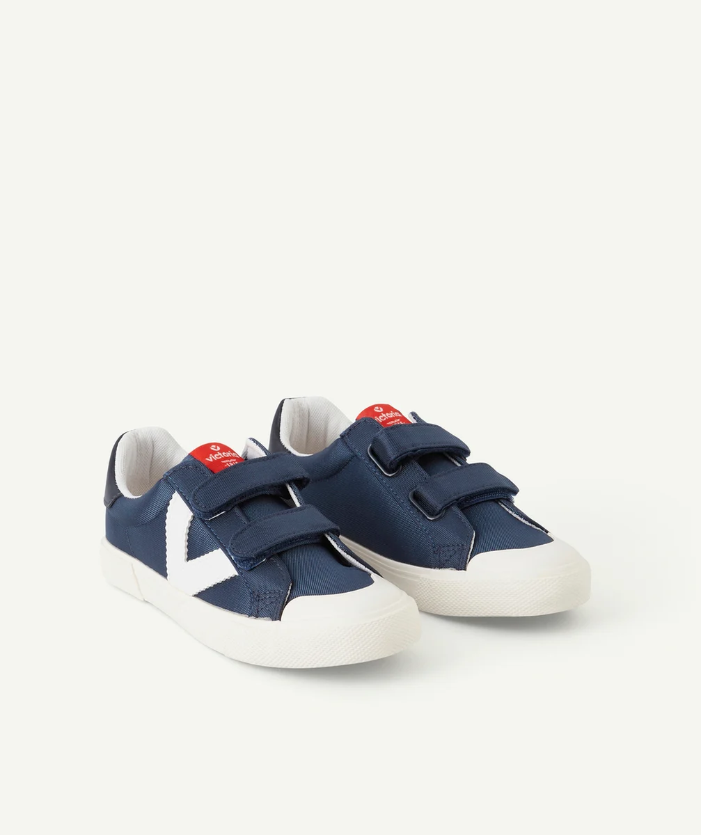 VICTORIABASKETS BLEU MARINE FILLE AVEC LOGO BLANC