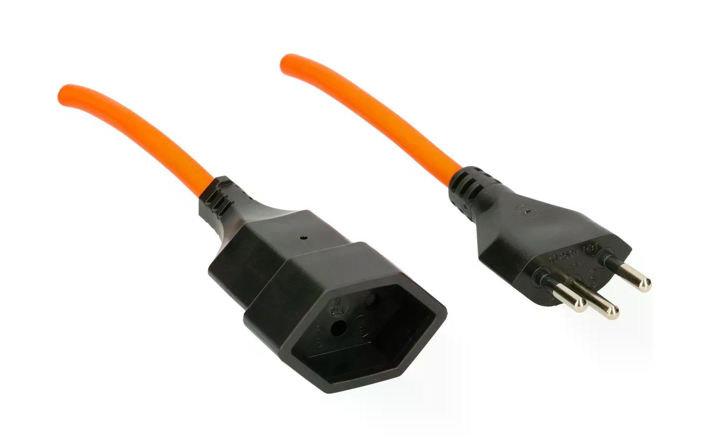 Verlängerungskabel 25 m T13 - T12, Orange25 m langes Verlängerungskabel mit T12-Stecker und T13-Kupplung